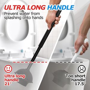 Set 2-in-1 Spazzola e Sturalavandini con Manico, Strumenti per la Pulizia del Bagno - Product Image 3