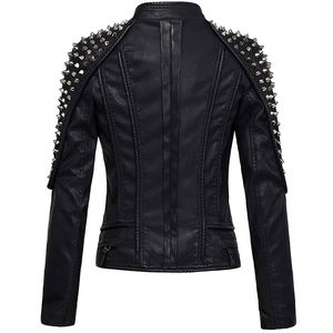 Chaqueta de Cuero de Diseño Nuevo Hecha a Medida para Mujer, Diseño Moderno de Manga Larga con Colores Personalizados - Product Image 2