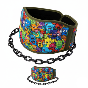 Ceinture de soutien lombaire pour haltérophilie, ceinture de dips en néoprène avec chaîne pour entraînement de gym, ceintures de dips Anime pour soulevé de terre - Product Image 1