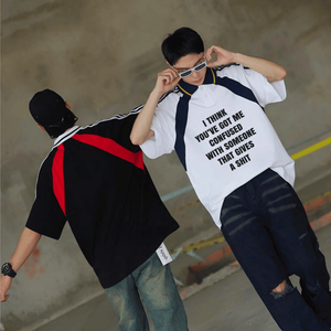 ผู้ผลิตเสื้อผ้า รับพิมพ์ลายปักตามสั่ง เสื้อยูนิเซ็กซ์ทรงโอเวอร์ไซส์ ไหล่ตก สไตล์ฮิปฮอป สำหรับผู้ชาย เสื้อเชิ้ตผ้าฝ้าย 100% แห้งเร็ว - Product Image 5