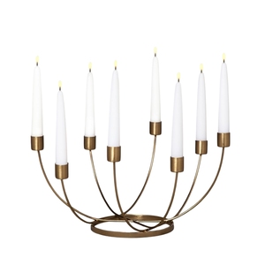 Juego decorativo de 2 portavelas de hierro con acabado en polvo negro mate para decoración de dormitorio y iluminación. - Product Image 6