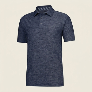 Men Heather Texture Polo <b>Shirt</b> Short Sleeve Breathable Golf Tennis Top <b>Collar</b> <b>T</b> <b>Shirt</b> Quick Dry Athletic Activewear Wholesale - Product Image 5