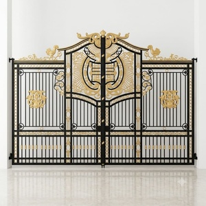 Premium Wrought Iron Double Entrance Gate – European Style, Decorative Exterior Design, Rust-Resistant, Easy to Assemble - Product Image 1