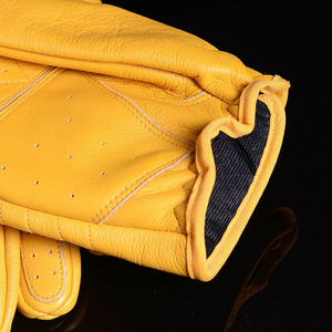 Unisex High Quality Leather Driving Gloves Cycling Outdoor Full Finger Touchscreen Compatible Lightweight Adjustable Wrist <b>Strap</b> - Product Image 4