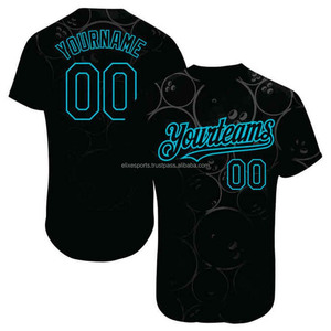 2025 nuevo diseño mejor calidad personalizado sublimación camisetas de béisbol al por mayor uniforme de béisbol negro camiseta de béisbol - Product Image 6