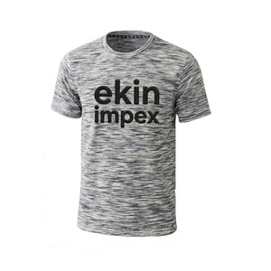 ชุดเสื้อยืดและกางเกงขาสั้นผู้ชาย Ekin Impex รุ่นสปอร์ต สีเทา-ดำ โลโก้ปัก แห้งเร็ว เหมาะสำหรับฤดูร้อน คอกลม ผ้าถัก โพลีเอสเตอร์ผสมสแปนเด็กซ์ - Product Image 3