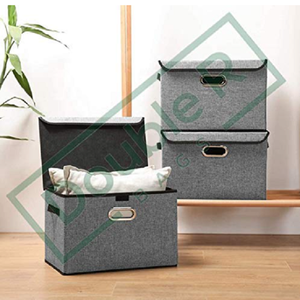 Storage Cube Basket Luggage & Travel <b>Bags</b> with Label Window Closet Organizer Bin for Wardrobe Shelf Home and Office - Product Image 6