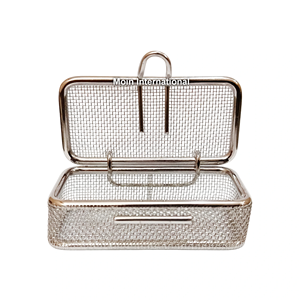 Premium Manual <b>Small</b> Wire Mesh <b>Box</b> with Lid Stainless Steel Storage Container for Surgical Dental and Medical <b>Tools</b> - Product Image 1