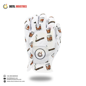 Guante de Golf Duradero, Resistente al Sudor, Ligero, Antideslizante, Elástico, para Mano Izquierda, con Estampado Digital, de Cuero Cabretta, Transpirable, Unisex, Deportivo - Product Image 1