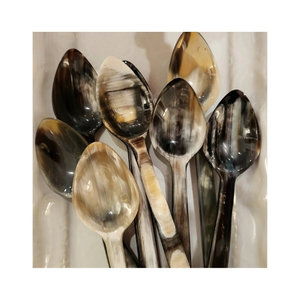Cuchara de cuerno de búfalo de primera calidad para elegantes tocadores y hermosos platos de postre diarios. - Product Image 6