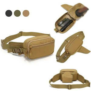Unisex Custom Unique Style Vintage Leather Waist Bags Nylon Zipper Closure Adjustable Straps Fanny Packs - Product Image 5