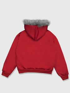 เสื้อฮู้ดดี้ขนสัตว์ผู้ชาย ทรงหลวม ไหล่ตก สไตล์ลำลอง สตรีทแวร์ ชุดออกกำลังกาย เนื้อผ้าหนา ใส่สบาย ทรงทันสมัย เหมาะกับฤดูหนาว - Product Image 6