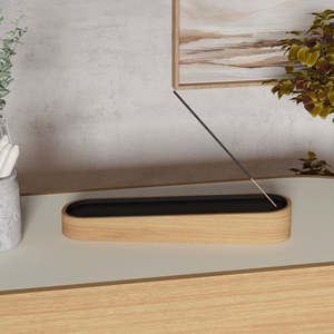 Porta Incienso de Madera con Tapa Gris para Incienso en Barra, Uso en Aromaterapia, Material de Bambú para Todas las Estaciones - Product Image 3