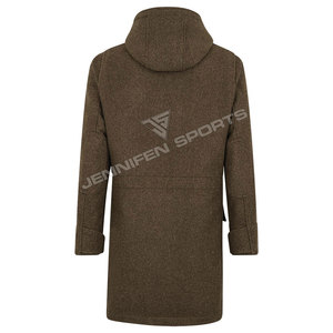 Abrigo Largo con Capucha para Hombre, Estilo Caza, 100% Lana con Forro de Piel, Chaqueta para Exteriores con Múltiples Bolsillos, Venta al Por Mayor - Product Image 2