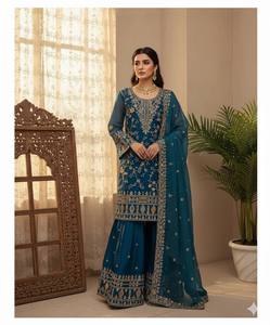 Robe Sharara en soie JMY pour les occasions spéciales, collection mariage et fête - Product Image 3
