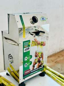 Machine à jus de canne à sucre robuste 2HP en acier inoxydable, extracteur de canne à trois rouleaux avec dispositif de sécurité inversé - Product Image 3