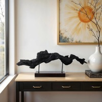 Sculpture artisanale en métal en forme d'animal, style bois flotté, décoration artistique moderne pour table, salon et maison