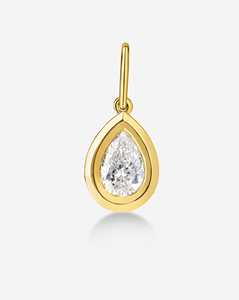Pear Emerald Oval Lab Grown Diamond <b>Pendant</b> Necklaces 14K 18K <b>Solid</b> <b>Gold</b> Bezel Set Minimalist Dainty Jewelry For Women Wholesale - Product Image 3