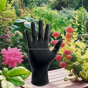 Customized Packing Black Nitrile Powder-Free Disposable <b>Gloves</b> Durable Fitting Multipurpose Gardening - Product Image 3