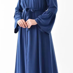 Latest Model 2026 High Quality Breathable Lightweight Pink Color Abaya Traditional Muslim <b>Long</b> <b>Dress</b> Plain Women Dubai Abayas - Product Image 5