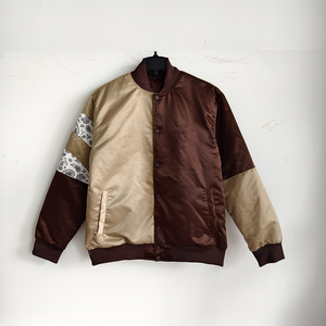 Chaqueta Bomber Deportiva de Satén para Primavera, Unisex, con Bordado Personalizado, Diseño Ecológico y Transpirable - Product Image 1