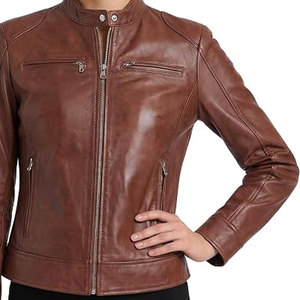 Best Design Premium Quality Genuine <b>Women</b> <b>Leather</b> Jacket Customizable Solid Color New Style <b>Women</b> <b>Leather</b> Jacket - Product Image 6