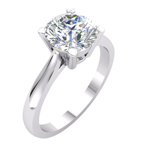 Divya Creations - Diamante Cultivado en Laboratorio de Alta Calidad, Plata 925 con Baño de Rodio, Color E, Lujo, 1.02ct, Certificado IGI, Corte Brillante, Regalo de Boda - Product Image 1