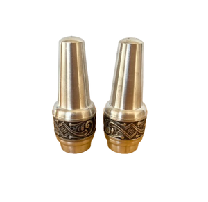 Set of Two Metal <b>Pepper</b> Shaker Silver Finished Kitchenware Handmade Metal Stainless Steel Tabletop <b>Pepper</b> Shakers - Product Image 2