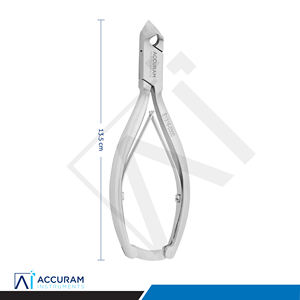 Coupe-ongles et pince à cuticules Accuram en acier inoxydable robuste en forme de lune pour ongles épais, manucure et pédicure - Product Image 4