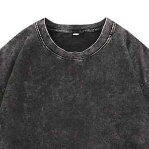 Wholesale Women's Custom Logo Acid Washed Oversized T-Shirts 300 GSM – Premium Heavyweight Cotton Streetwear <b>Bulk</b> Causal Shirts - Product Image 5
