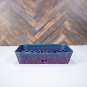Porte-savon contemporain en métal, porte-savon de salle de bain en acier inoxydable avec dossier surélevé - Product Image 5