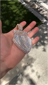 Colgante Personalizado de Plata 925 con Letra y Diamantes de Moissanita, y Otras Joyas de Diamantes, Regalo para Ella - Product Image 3