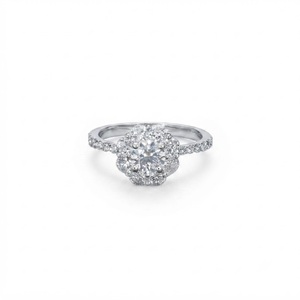 Bague de fiançailles de créateur en or massif 10K 14K 18K avec diamant rond cultivé en laboratoire, certifiée IGI, style demi-éternité, solitaire de mariée - Product Image 2