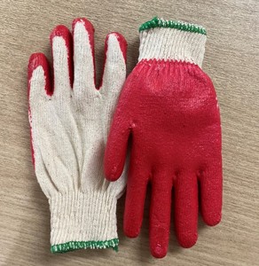 Red Cotton Latex Coated Cut-Resistant Knit Gloves Ambidextrous Pull on Cuff Household Cleaning Protection - Product Image 4