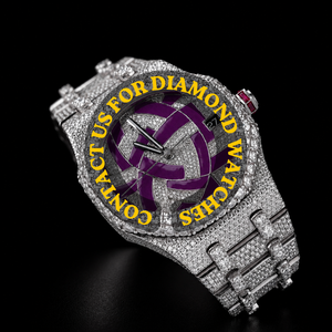 Reloj de Pulsera de Lujo con Diamantes Moissanite, Diseño Clásico con Esfera Redonda, para Hombre, Elegante para Bodas - Product Image 4