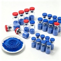 Poudre de Tripeptide-1 de Cuivre WV de Qualité Alimentaire en Gros, Pureté 99%, Matière Première Cosmétique, CAS 89030955 C14H21CuN6O6