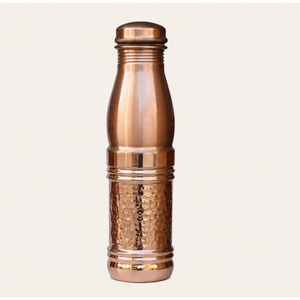 Bouteille d'eau artisanale en cuivre pur, écologique, avec design martelé, anti-fuite, pour la santé, le yoga et l'hydratation quotidienne - Product Image 1