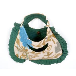 Suzani Pattern Cotton Embroidery Clutch <b>Bag</b> with Magnetic Closure <b>Medium</b> Size for Women Wholesale for Exporters - Product Image 3