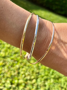 Vintage Solid Real Gold Plated Alloy Bangle <b>Bracelet</b> Unisex Wedding Fashion Jewelry Silver and Rose Gold Tone Bangles - Product Image 4