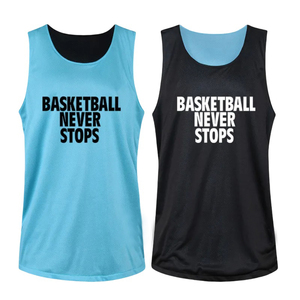 Camisetas de entrenamiento de baloncesto de malla transpirable con estampado motivacional, ligeras y de secado rápido para adultos. - Product Image 2