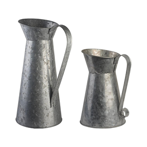 Jarra de Hierro Plateada de Alta Calidad al por Mayor, Jarra Galvanizada Decorativa para Decoración de Interiores, Exteriores y Jardines, y para Regalos - Product Image 4