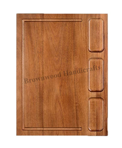 เขียงไม้อะคาเซียแข็งทรงสี่เหลี่ยมย้อนกลับได้พร้อมร่องลึกทำด้วยมือคุณภาพระดับพรีเมียมสำหรับการใช้งานอเนกประสงค์ - Product Image 1