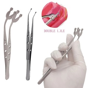 Pinza Quirúrgica Dental de Acero Inoxidable con Empuñadura Ergonómica, 3 Posiciones de Mandíbula, Punta de Orificio Simple/Doble, Herramienta de Precisión con Certificación CE - Product Image 1