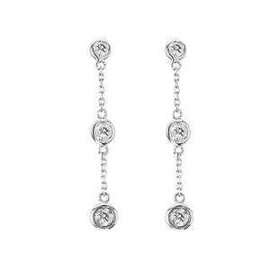 0.50 CT Brilliant Cut Diamonds by the Yard Vintage 14KT Yellow Gold Clip-On Water Drop Shape <b>Earrings</b> - Product Image 2