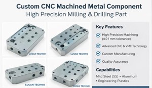 บล็อกอะลูมิเนียมความแม่นยำสูงที่ผลิตด้วยเครื่อง CNC ตามสั่ง - Product Image 2