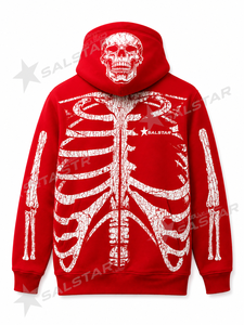 Sudadera con Capucha Sublimada con Estampado de Esqueleto al por Mayor, Fabricante de Sudaderas con Capucha con Gráficos Personalizados, Alta Calidad, Moda Negra de Halloween - Product Image 2