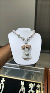 จี้พระเยซูแบบฮิปฮอปประดับเพชรโมอิสซาไนต์  จี้พระเยซูชุบทองคำขาว 925  จี้พระเยซูหัวพระเยซูแบบสั่งทำพิเศษประดับเพชรโมอิสซาไนต์ - Product Image 6