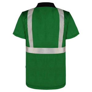 Men High Vis Reflective Short Sleeve Polo <b>Shirts</b> Safety Clothing Breathable Night Safety Outdoor Construction Polo <b>Shirts</b> - Product Image 3
