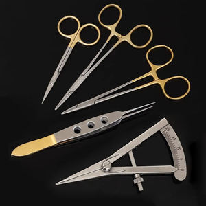 Kit de Instrumentos Quirúrgicos para Párpados Dobles, Herramientas de Implante de Suturas para Cirugía Oftálmica Cosmética, Juego de Portaagujas con Mango Dorado - Product Image 3