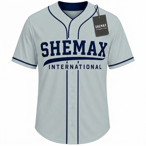 Maillot de baseball d'été respirant brodé sur mesure, uniforme d'équipe personnalisé, couleur personnalisée, 100 % polyester, impression numérique - Product Image 1